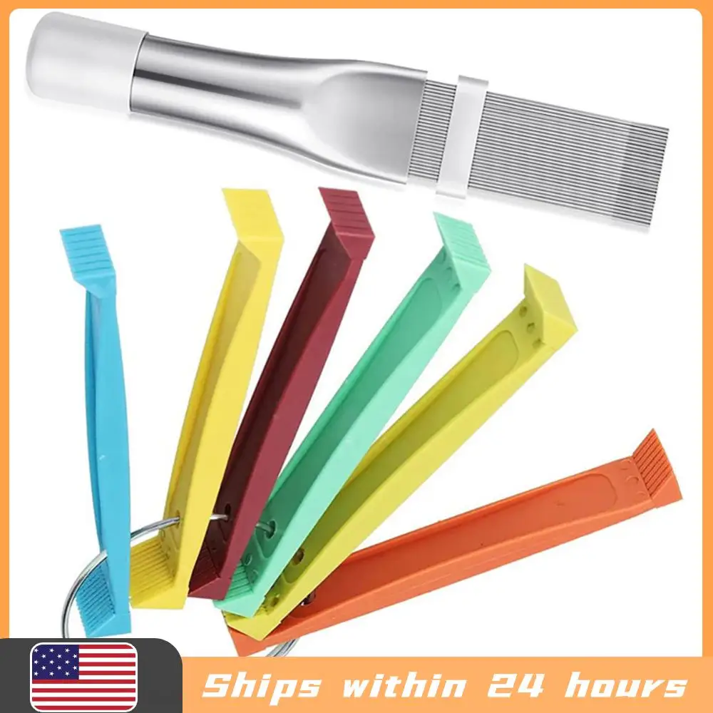 

Набор из 5 универсальных портативных инструментов для выпрямления и чистки ребер конденсаторов кондиционеров и холодильников из нержавеющей стали