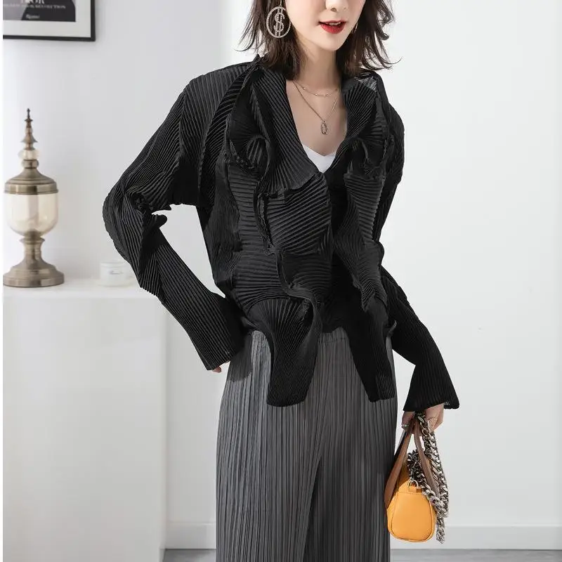 

Топ и пальто ручной работы с витыми бутонами, женский нерегулярный повседневный свитер ручной вязки, мягкий хлопковый материал, чистый цветной узор