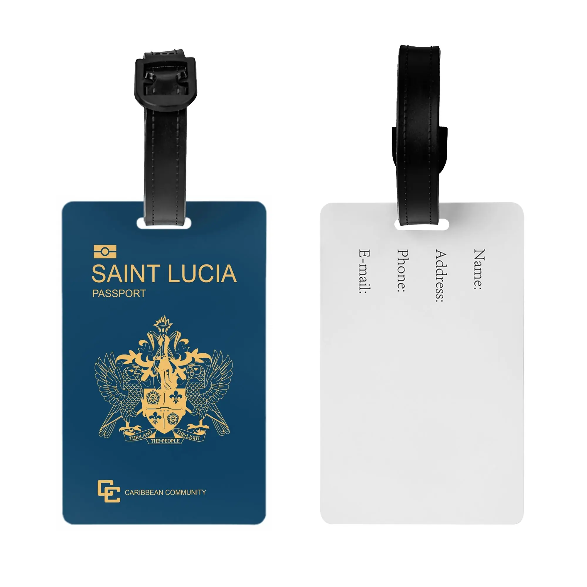Saint Lucia passport Luggage Tags Custom  Baggage Tags Privacy Cover Name ID Card