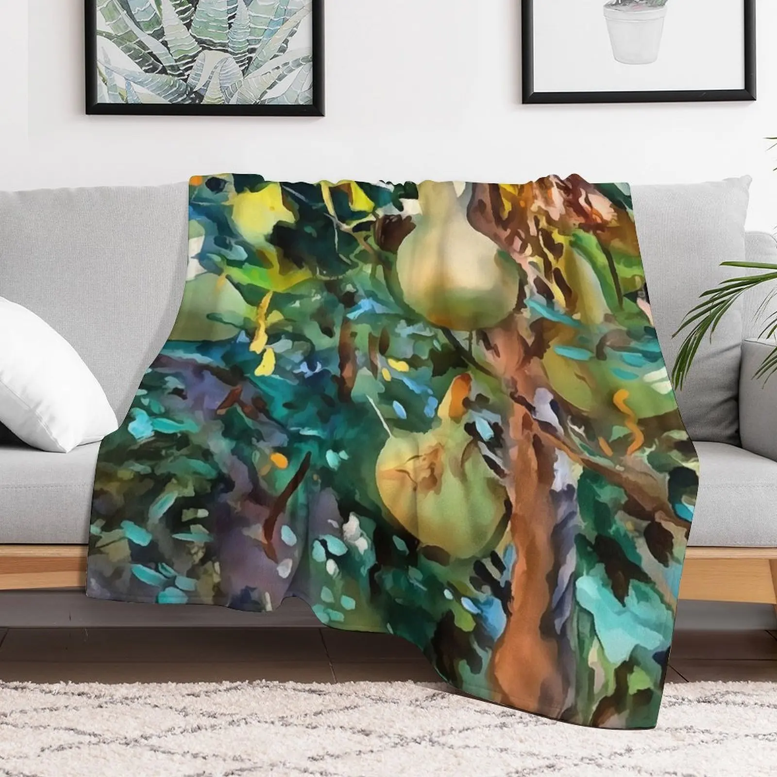Gourds After John Singer Sargent Throw Blanket Cozy Sofa Blanket for TV Watching Napping