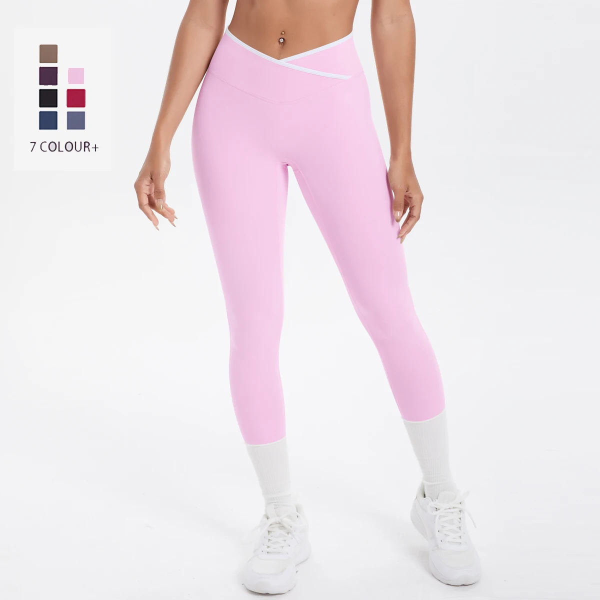 Frauen Kreuz Hohe Taille Sport Anzug Atmungsaktiv Fitness Lauf Workout Yoga Set Casual Pilates Sportwear Leggings