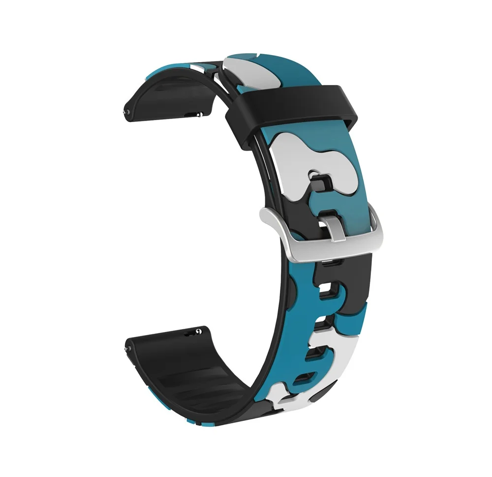 Camo silicone smart wrist For Haylou RS4 LS12 RS4 Plus Ls02 20mm Camo sports silicone men's and women's wrist strap