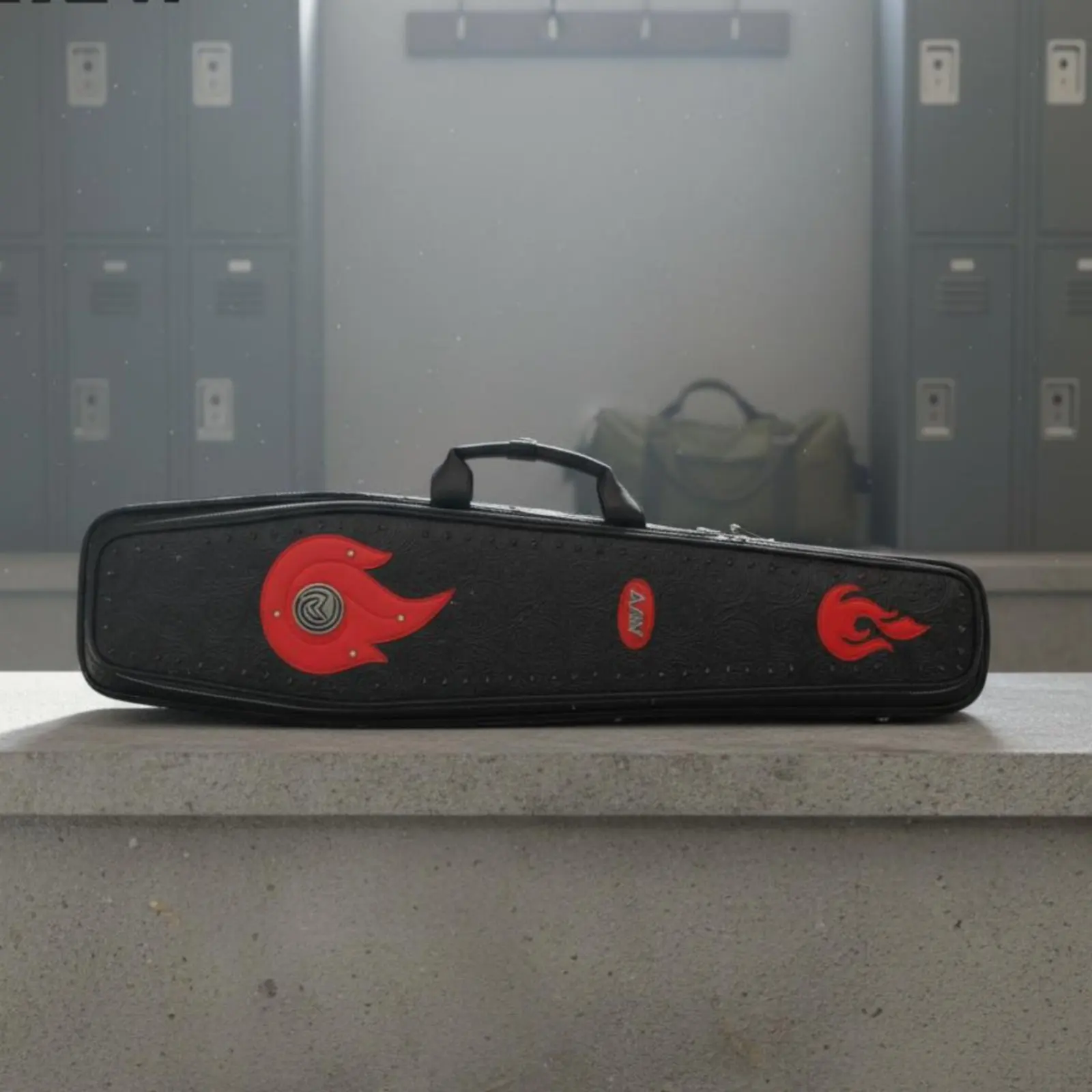 Casket Shape Cue Case Large Capacity Edgy Design Cue Bag Billiards Accessory Long-Lasting Leatherette Material