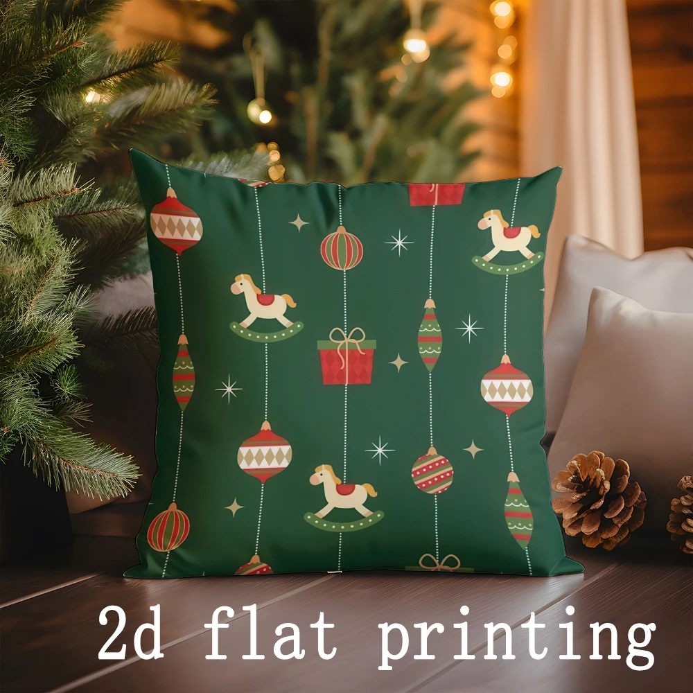 Dekorasi Rumah Sarung Bantal Dekoratif Selamat Natal Cocok Untuk Sofa Kamar Tidur Mobil Sarung Bantal Bantal Persegi Panjang Bantal Sandaran