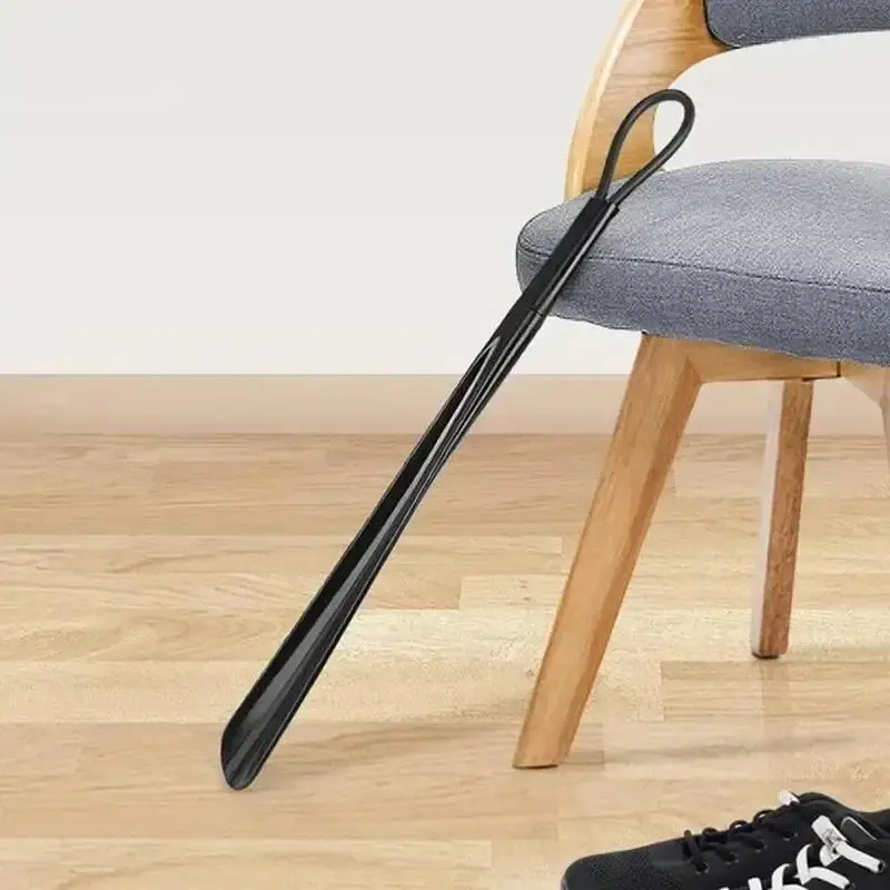 【جديد】 أبواق أحذية بلاستيكية مرنة طويلة جدًا لا تتطلب ملاعق أحذية متينة للنساء الحوامل ومساعد الأحذية