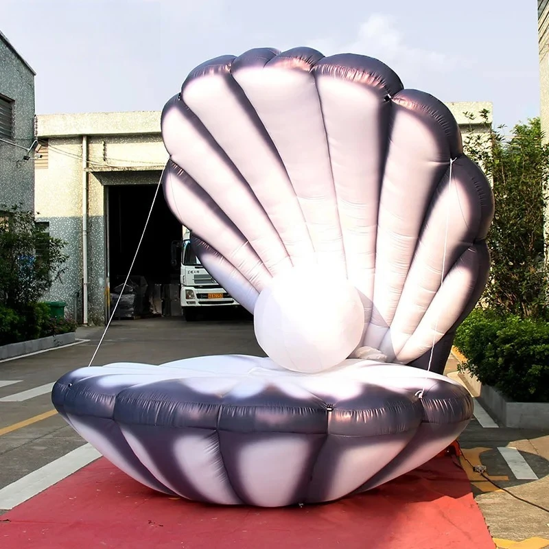 3 Meters Diameter Pearl Inflatable Clam Large Colorful Shell Marine Theme Show Toys Dream Wedding Stage Decoration