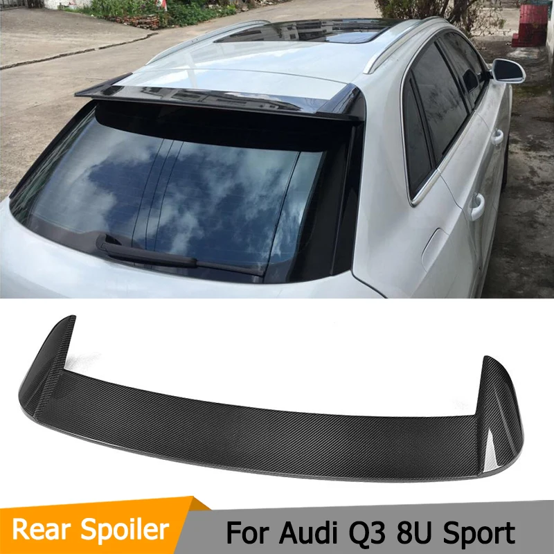 Carbon Fiber Racing Roof Spoiler Wing for Audi Q3 8U Sportback 4-Door 2012-2017 Rear Roof Window Lip Wing Spoiler