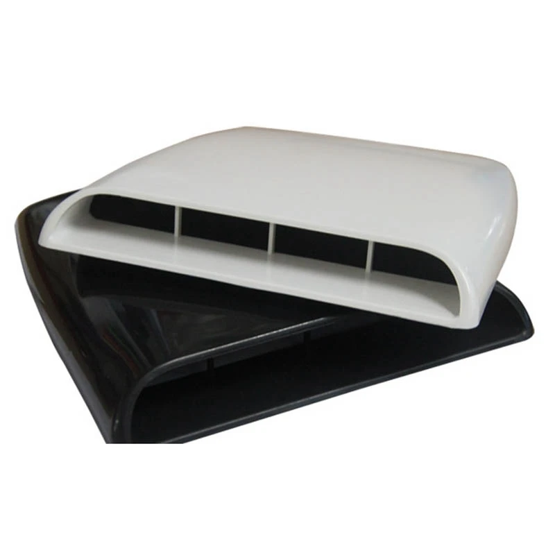 NEW-Car Decorative Air Simulation Air Flow Decorative Intake Hood Scoop Bonnet Vent Cover Intake Hood Scoop Vent Bonnet Cover Un