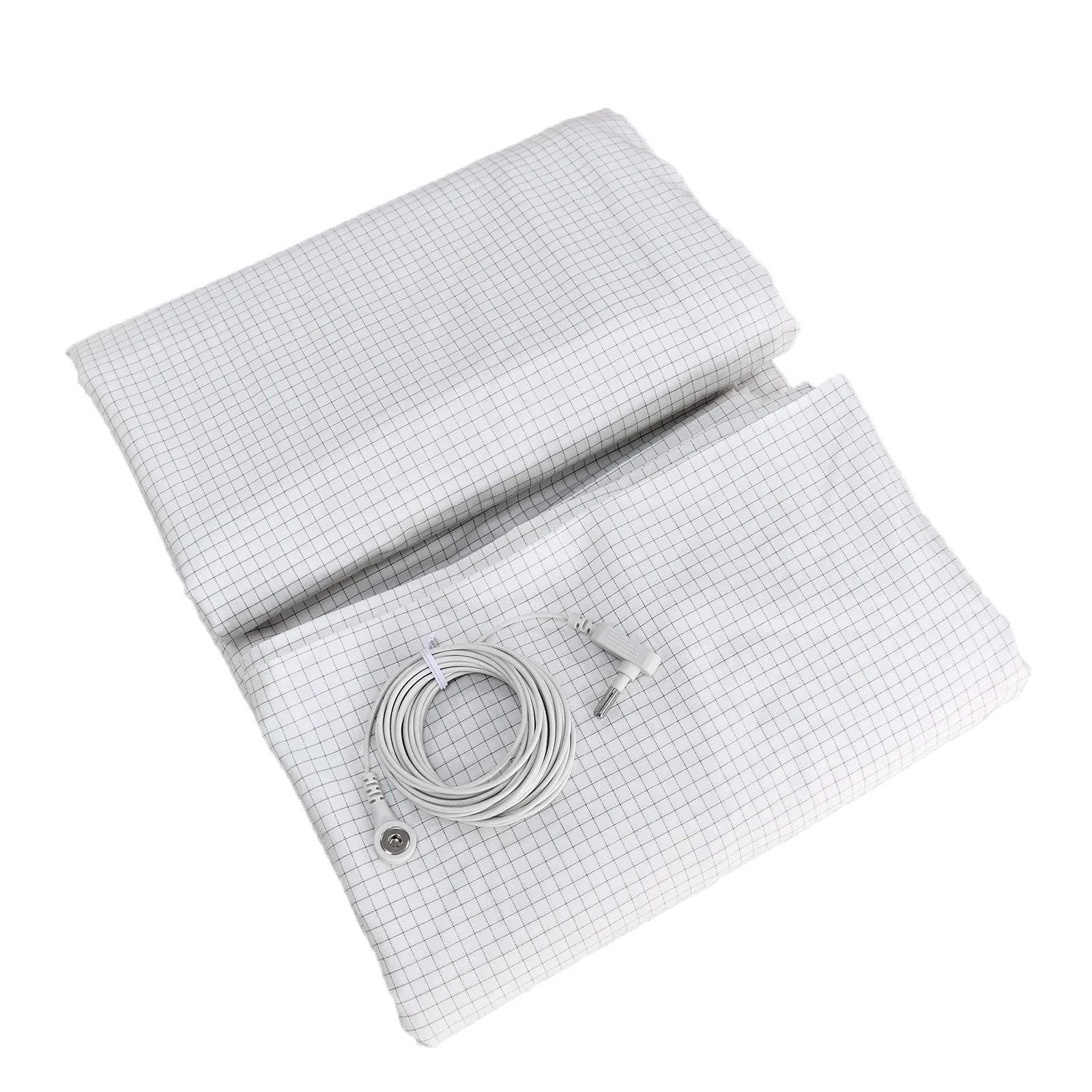 10% Silver Fiber Earthing Bed Sheet with Grounding Cord Release Stress Conductive Flat Bedsheet Grounded Therapy Improve Health
