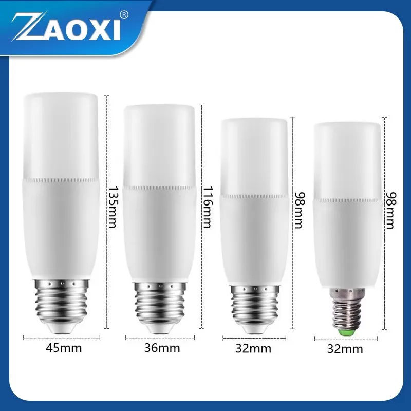 

ZAOXI 5W/10W/15W/20W Cylindrical LED Constant Current Flicker Free Light Bulb Home Indoor Lighting 220V White Light LED Lights