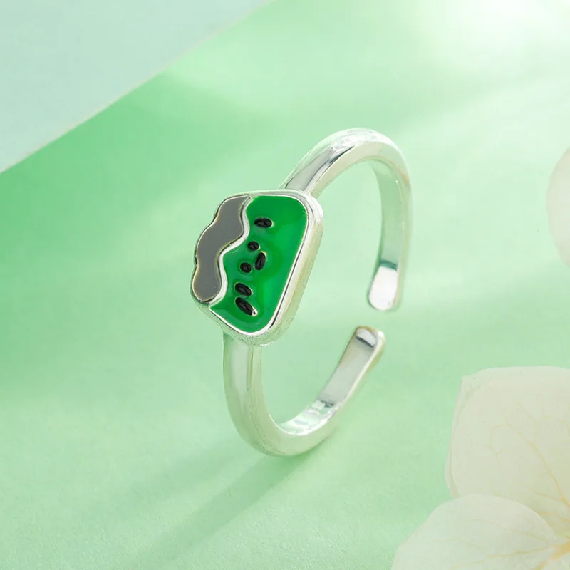 

New Fashion Cute Smiling Cloud 925 Sterling Silver Jewelry Small Fresh Creative Popular Opening Rings R314