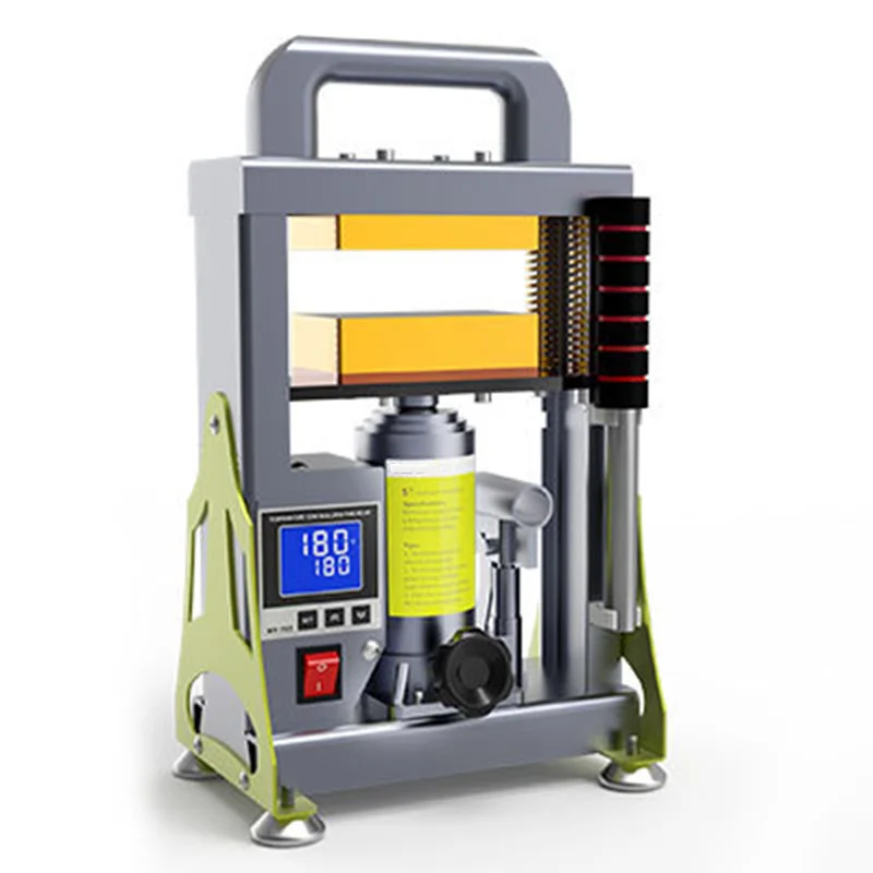 5T/10T Hydraulic Rosin Press, Dual Heating Plates, Hot Stamping, DIY Heat Press, Jack-Powered, Portable, Smart Control