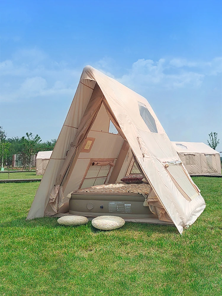 Tente gonflable automatique pour Camping en plein air, abri de plage Portable résistant au soleil et étanche, Protection UV, Base de Camp pendant la nuit