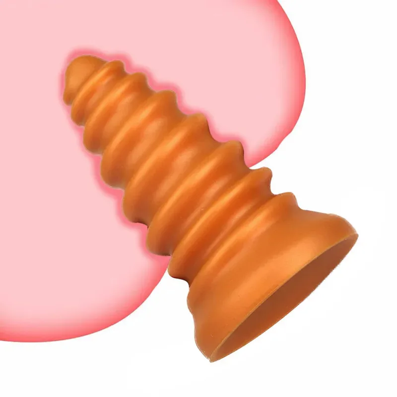 Screw Huge Anal Plug Silicone Soft Butt Plug Big Anal Dilation Sex Toy for Women Men Prostate Massage Gay Sexy Toys 18+