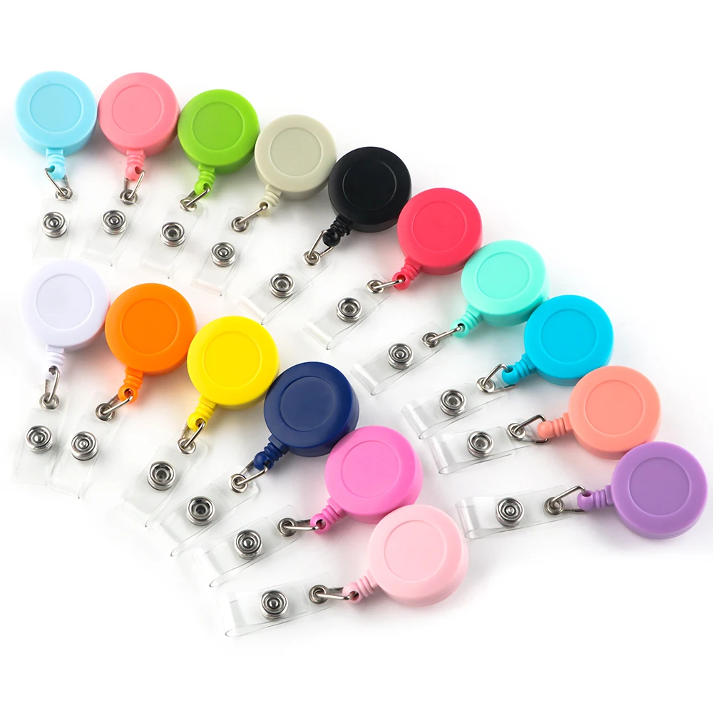 5Pcs New Doctor Nurse Retractable Badge Reel Pass Access Card Holder Exhibition Enfermera Name Card DIY ID Badge Handmade