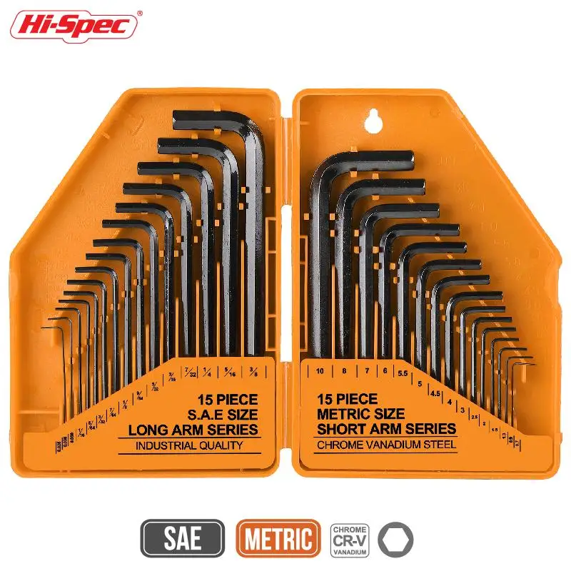 

Hi-Spec Allen Key Set L-shape Metric Hex Wrench Hexagon Spanner Universal Ball End Torx Star Keys Hand Tools Bicycle Accessories