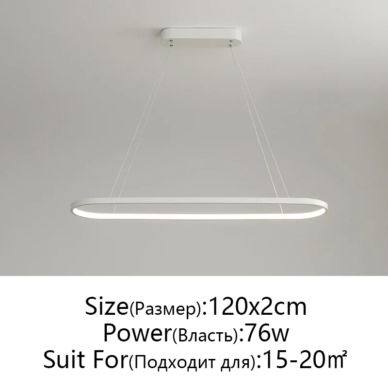 Moderne minimalistische LED-hanglamp ovaal kantoor conferentie studio hanglamp bar restaurant woondecoratie verlichting