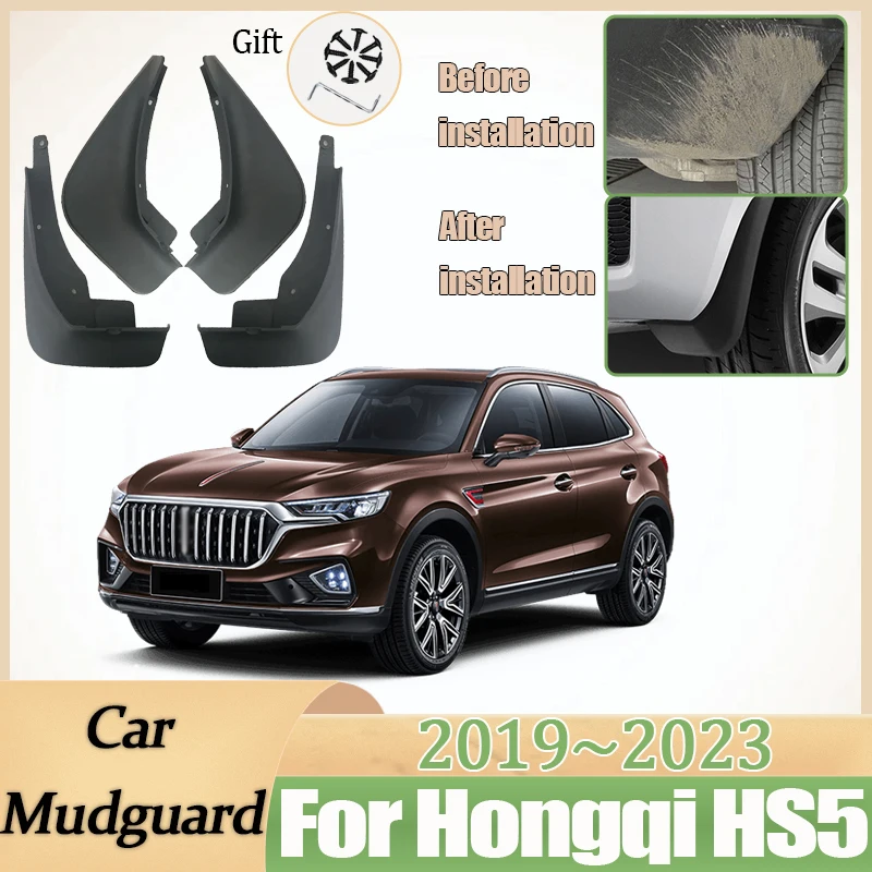 

Для Hongqi HS5 2019 2020 ~ 2023 автомобильные брызговики против царапин, переднее и заднее колесо, защита крыла, брызговики, защита, автоаксессуары