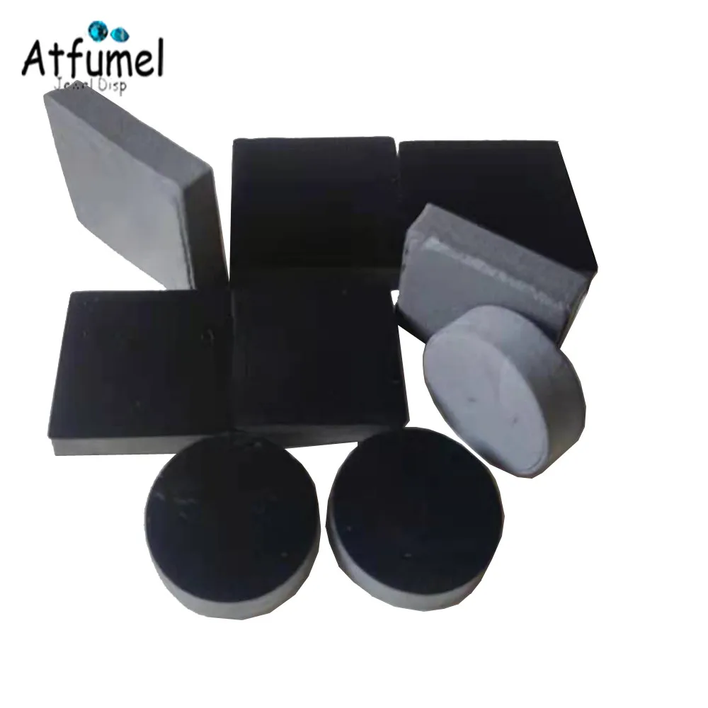 Velvet Earring Jewelry Holder Soft Sponge Stud Organizer Store Counter Jewelry Pad Raiser Ring Storage Display Stand Sheet 10Pcs