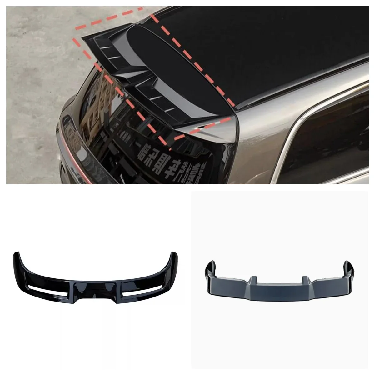 Gloss black Rear spoiler for LEADING IDEAL L6 L7 L8 L9 2022-2024 modified tai wing Car Accessories