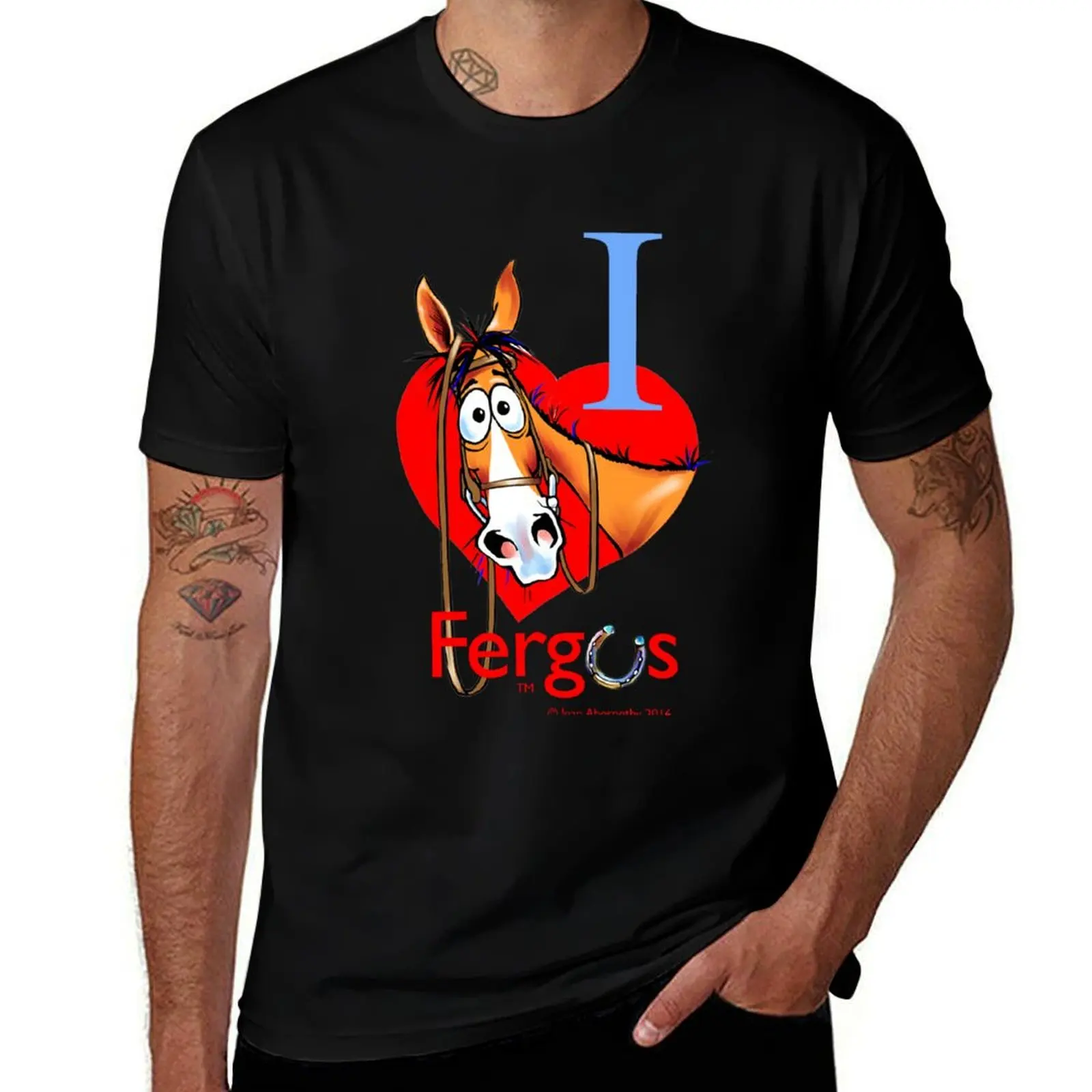 

Fergus the Horse: I <3 Fergus T-Shirt t shirt personalised graphic t shirts for man T-Shirt