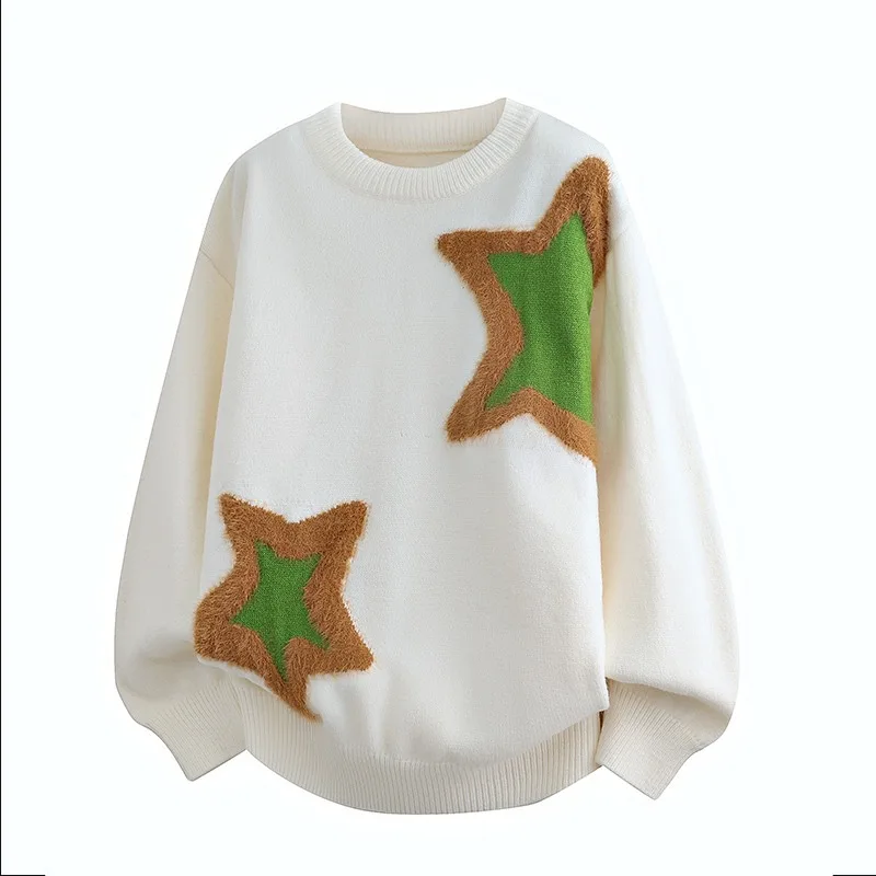 الخريف والشتاء هندسية متباينة اللون جولة الرقبة الرجال سترة محبوك البلوز المألوف عارضة أعلى