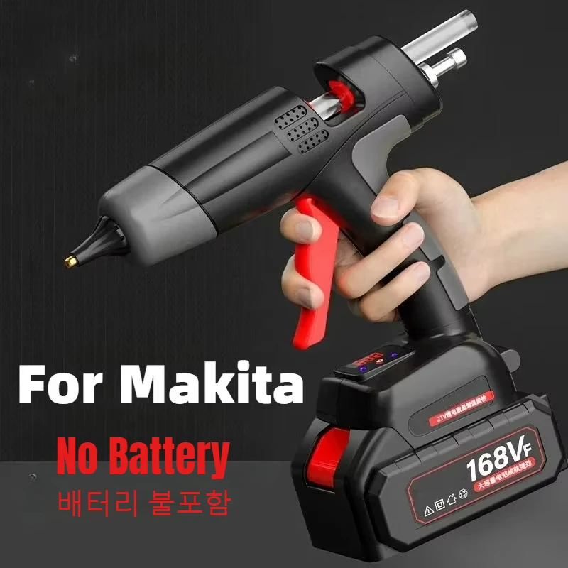 For Makita 18V Cordless Glue Gun Adjustable Temperature Without Battery Silicone Gun Black for 11mm Glue Sticks DIY Repair Tools