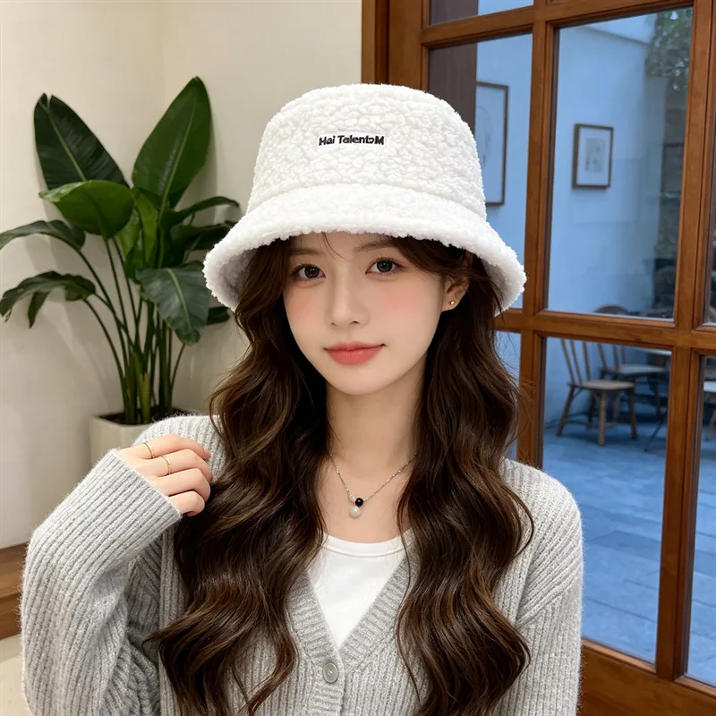 French Style Elegant Bucket Hat for Women Autumn Winter Fall Face Slimming Fisherman Hat Solid Color Chic Classy Cloche Hat