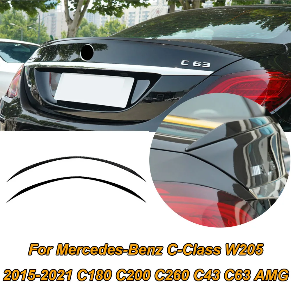 

For Mercedes C-Class W205 2015-2021 C180 C200 C260 C43 C63 AMG Car Tail Wings Fixed Wind Spoiler Rear Wing Car Modification Part