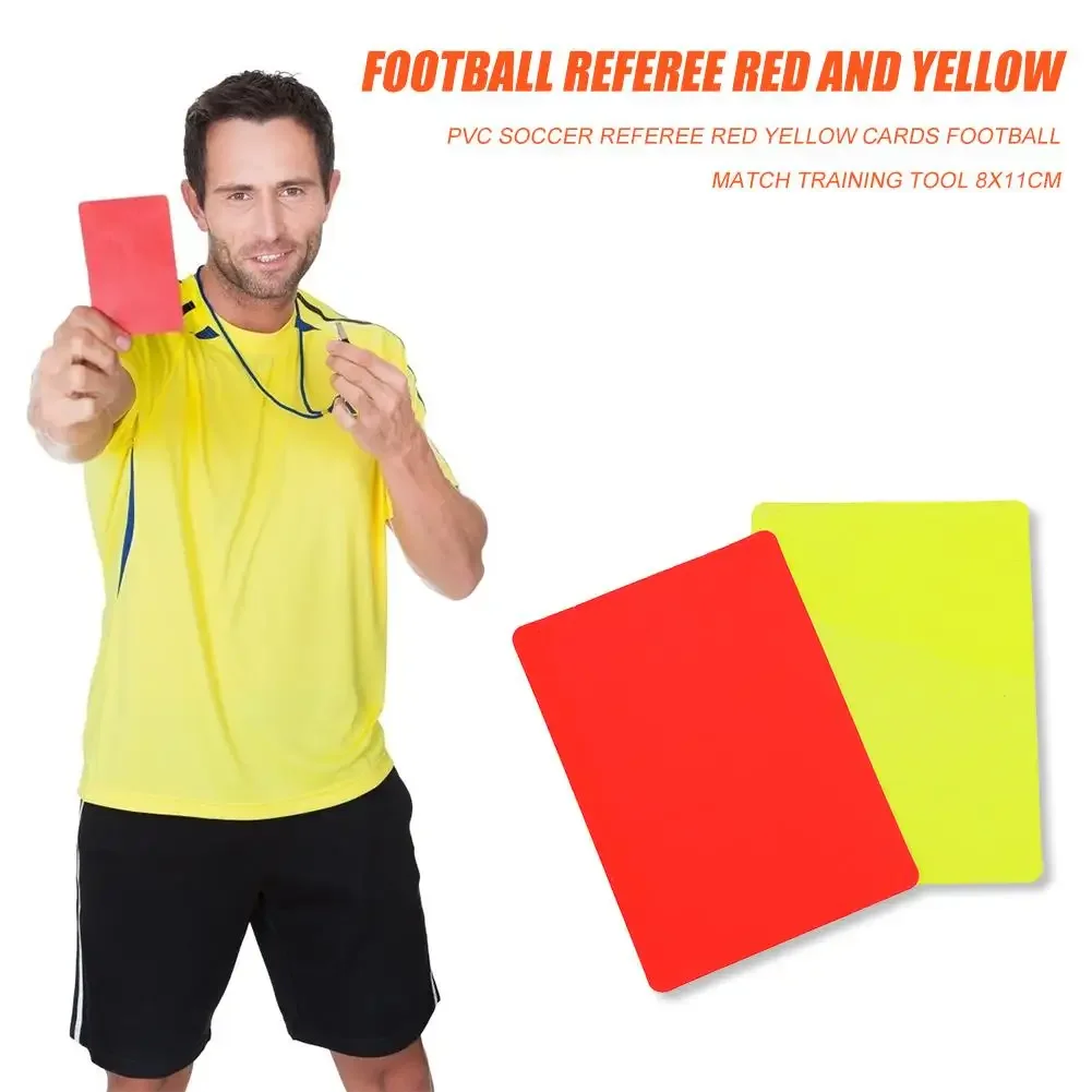 2-100pcs Red Yellow Card Multi-function 3.2x4.3Inch Soccer Referee Red Cards for Football Match Training Referee Accessories Hot