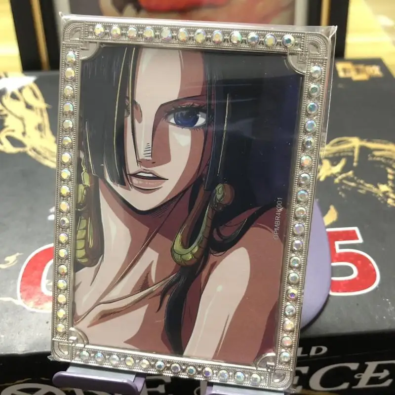 ONE PIECE Metal oil painting inlaid diamond card Yamato Shanks Nico Robin Boa Hancock Sanji ACG boy Toy collection Birthday gift