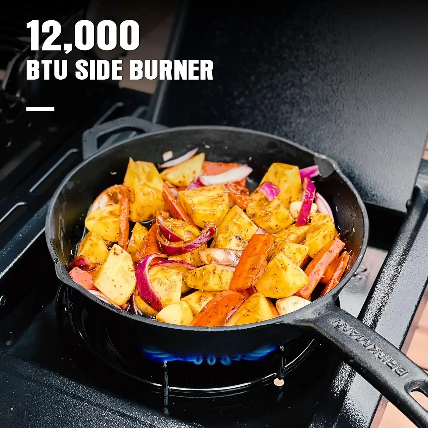 [Offre chaud, offre à durée limitée! ]Garrille à gaz, barbecue au propane de style armoire à 4 brûleurs avec brûleur latéral, acier inoxydable