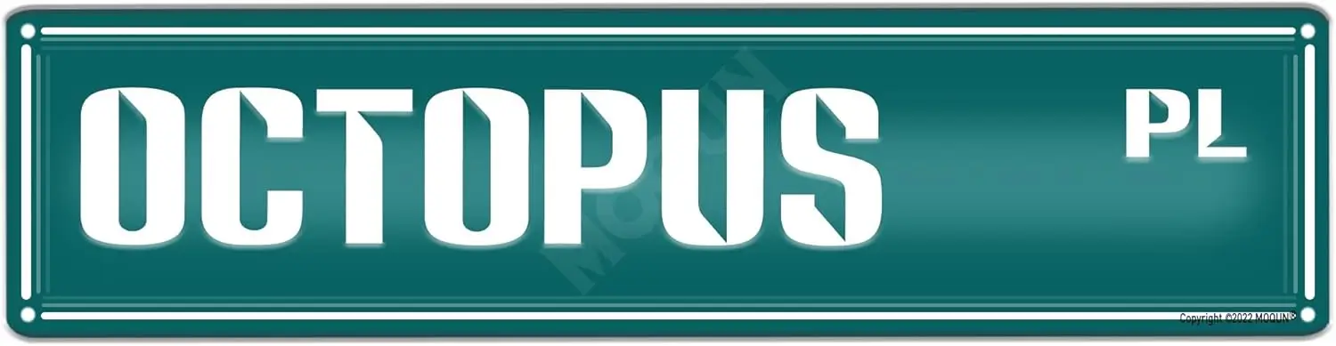 

Знак Осьминог Pl, знак осьминога, декор осьминог, Забавный настенный Декор для дома фермерского дома, мужская пещера, ванная комната, бар, улица, качественный Металл Si