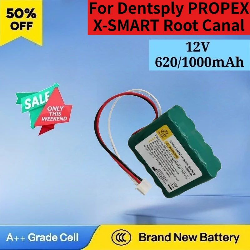 

High Quality 12V 620/1000mAh Rechargeable Battery for Dentsply PROPEX X-SMART Root Canal Instrument Motor Replacement Battery