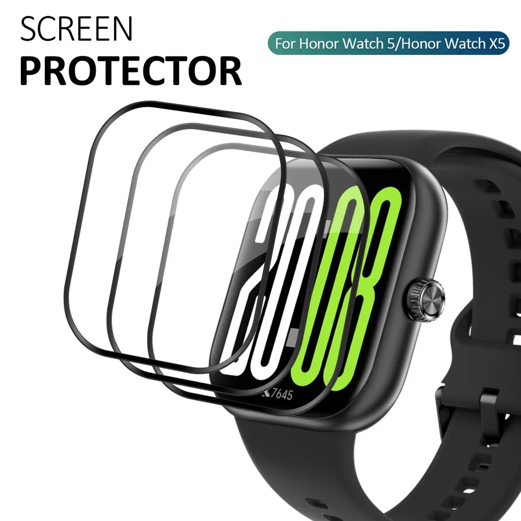 Für Honor Watch 5/X5/X5i/5 Pro/5 Ultra 3D Gebogener Vollflächiger PMMA Weicher Displayschutz Schutzfolie