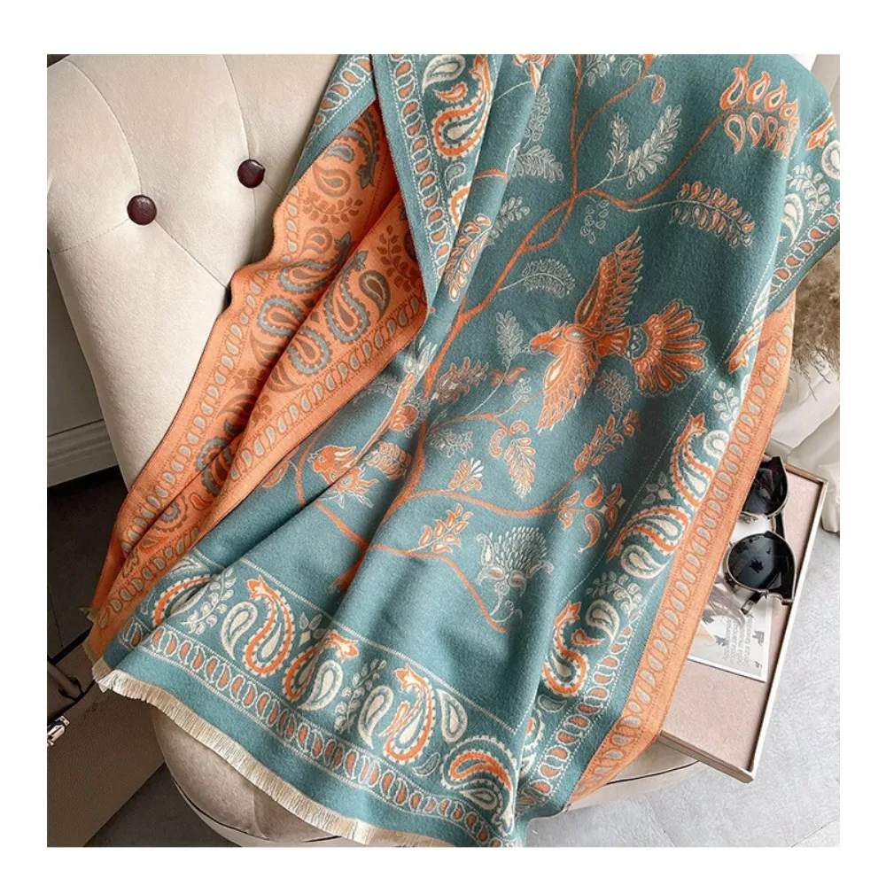 

Cashmere Autumn and Winter Thick Scarf Large Shawl Towel Popular Sunscreen Multi-purpose Neck Protection Scarf High-end Gift