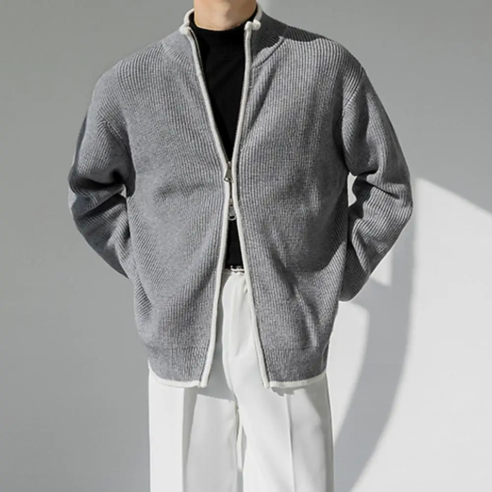 2023 Season Popular Three-Color Men's Cardigan Coat,Trendy Knitted Men's Cardigan Coat - Wool Knitwear,Sweater Cardigan