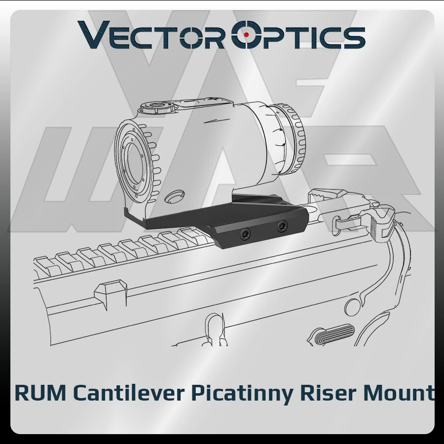 

Крепление Vector Optics Rum Cantilever Picatinny Riser для Vector Optics Paragon Prism, Maverick и Scrapper Series 21 мм