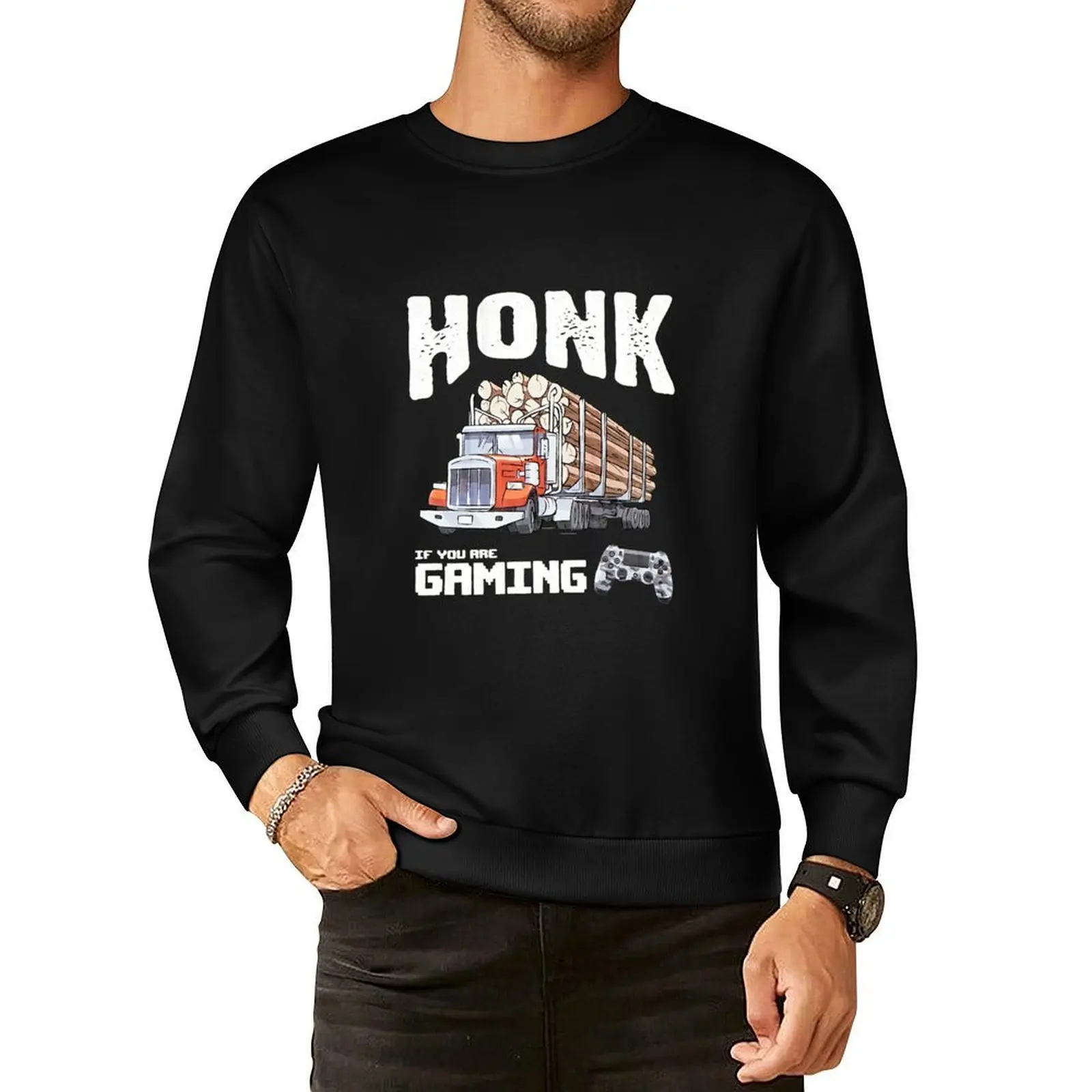 HONK IF YOU ARE GAMING (TRUCKER GAMER) CoolShirtz/Cold Ones t-shirt (REPRODUCTION) Pullover Hoodie men clothes sweatshirts