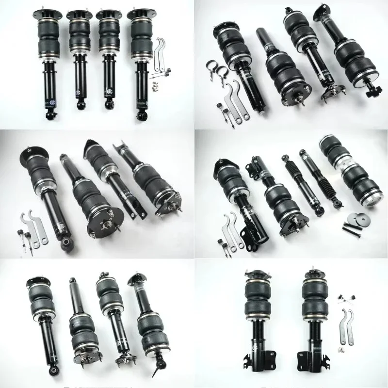 Durable Air Shock Absorbers with Adjustable Pressure & Universal Mounting Kits for