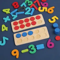 Jouet Montessori Pati-Grid Digital Leone nitive comte pour enfants, formation en logique mathématique, éducation précoce, jeu de maths Fuchsia Aid pour enfants