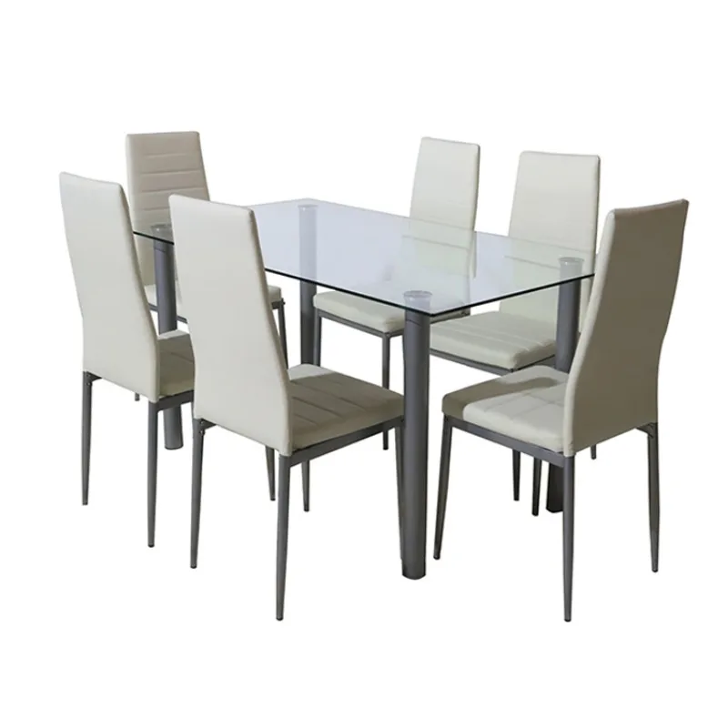 Glass Premium Banquet Table and Fiber Chair Set
