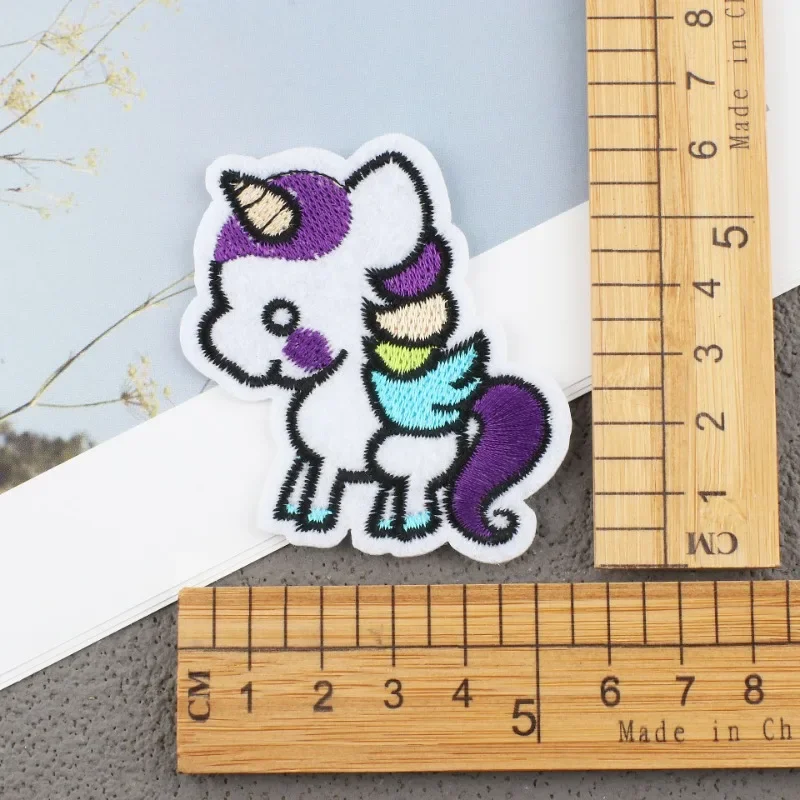 Hot-selling Unicorn Embroidery Cloth Sticker Cartoon Sequins Pony Computer Embroidery Label Ironing Stamp