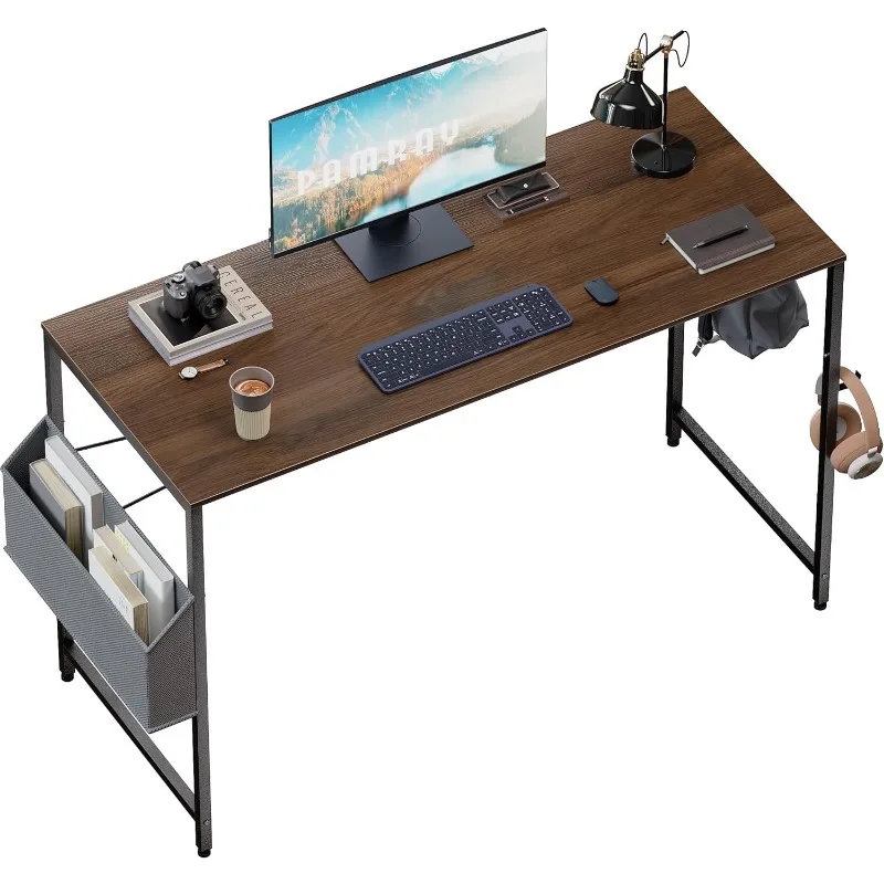 32 Inch Computer Desk for Small Spaces with Storage Bag, Home Office Work Desk with Headphone Hook