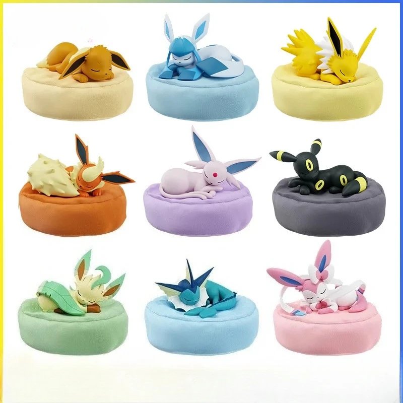 Pokemon Eevee Sleeping Position Series Blind Box Anime Action Figure Doll Model Gifts Collect Ornaments view 3