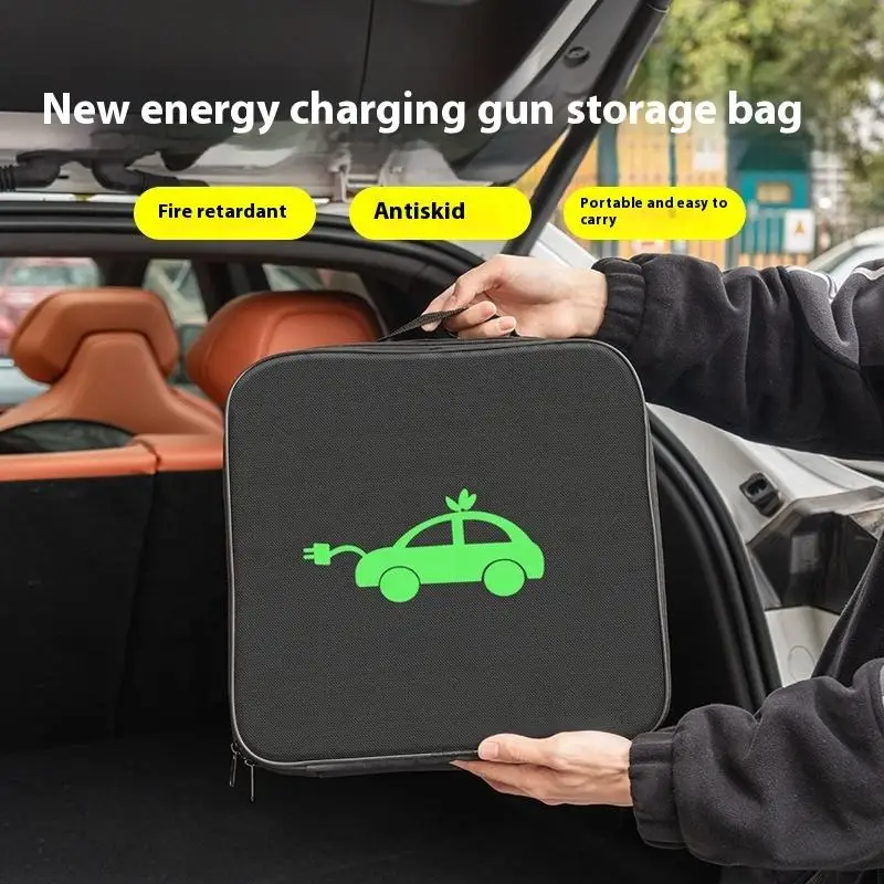 

EV Car Charging Cable Storage Bag Electric Car Charger Plugs Storage Carry Bag Handled Bag Waterproof Car Charging Cable