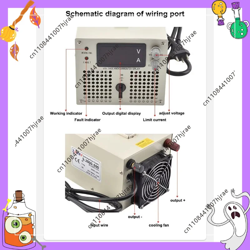 Adjustable switching power supply 2000w 0-90V 0-22.2 A with display laboratory power supply dc Adjustable source 110/220vac