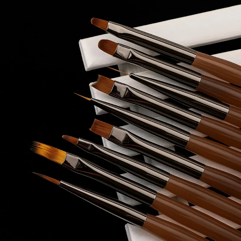 Nagelbürsten-Set, professionelles Nagelkunst-Design, Stift, Malwerkzeuge mit Verlängerungs-Gel-Pinsel für Salon, Zuhause, DIY, Maniküre-Set, 9 Stück