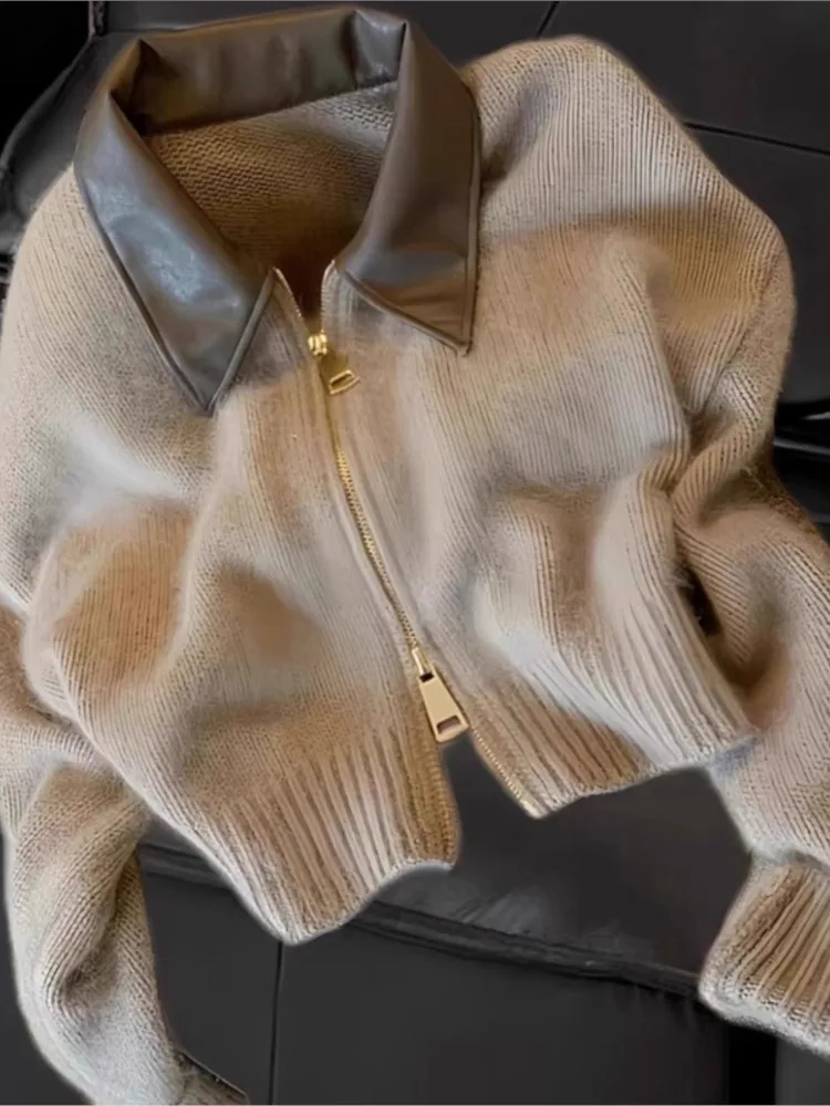 Knitted Sweater Small Fragrant Jacket Winter Clothes Woman Pull Femmes All-match Loose Simple Style Trendy Keep Warm Comfortable