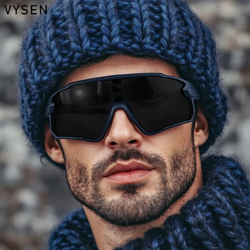 المتضخم الاستقطاب قطعة واحدة درع النظارات الشمسية الرجال 2025 العلامة التجارية الفاخرة خمر يندبروف نظارات شمسية في الهواء الطلق حملق نظارات UV400